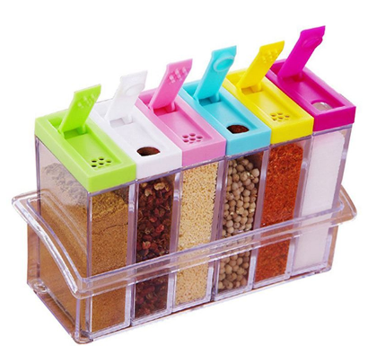 Set of 6 Seasoning Shaker Spice Jars